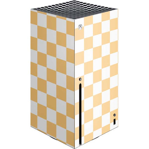 Yellow and White Checkerboard Xbox Series X Skins