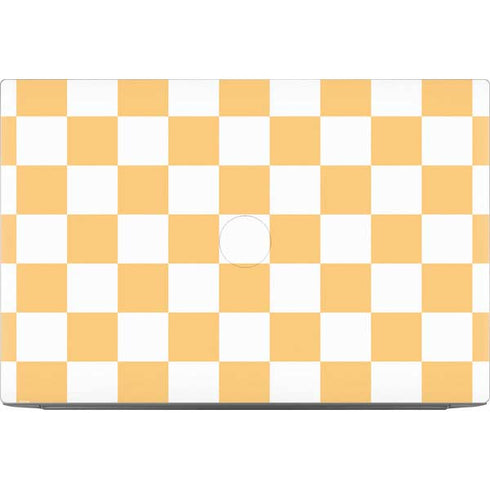 Yellow and White Checkerboard Dell XPS Skin