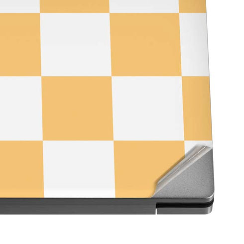 Yellow and White Checkerboard Dell XPS Skin