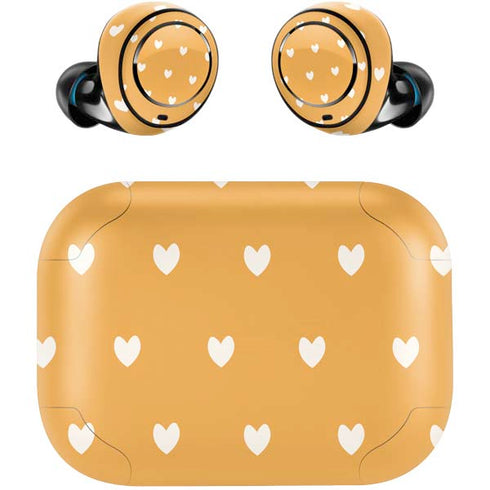 Yellow and White Hearts Amazon Echo Buds Skin