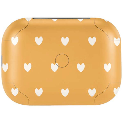 Yellow and White Hearts Amazon Echo Buds Skin