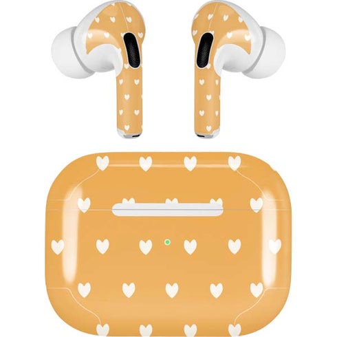 Yellow and White Hearts AirPods Skins