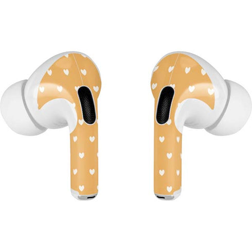 Yellow and White Hearts AirPods Skins