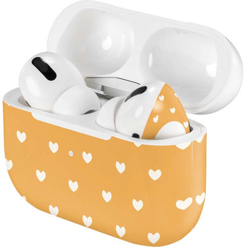 Yellow and White Hearts AirPods Skins