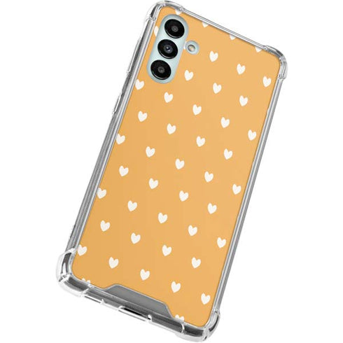 Yellow and White Hearts Galaxy A13 5G Clear Case