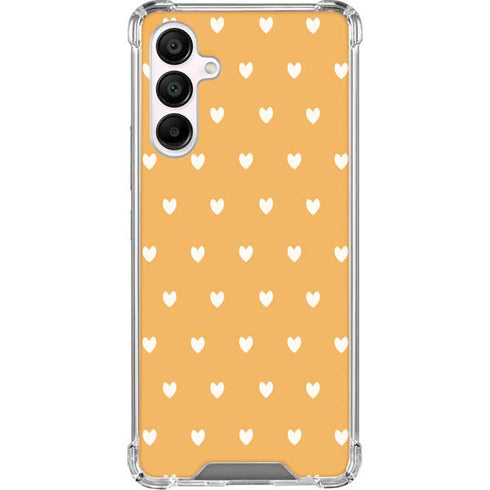 Yellow and White Hearts Galaxy A16 5G Clear Case