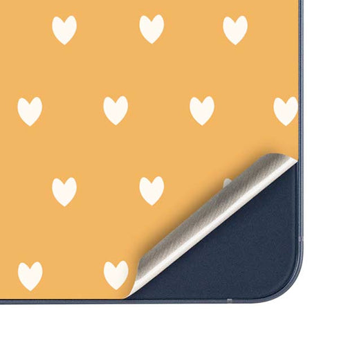 Yellow and White Hearts Galaxy A35 5G Skin