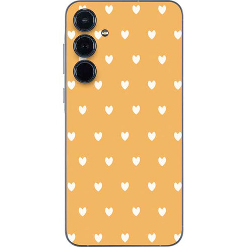 Yellow and White Hearts Galaxy A36 5G Skin