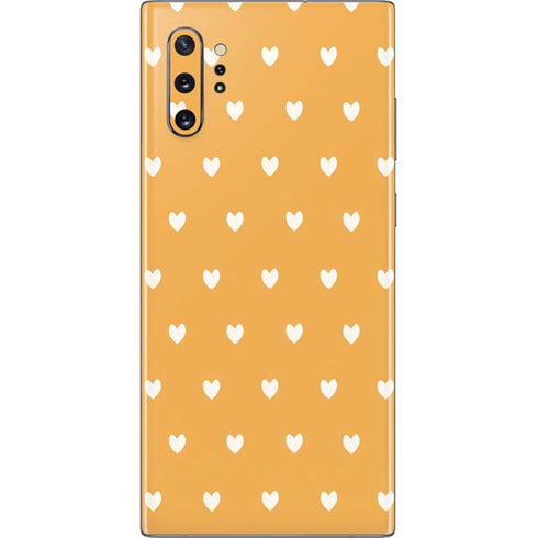 Yellow and White Hearts Galaxy Note 10 Plus Skin