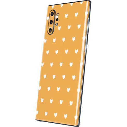 Yellow and White Hearts Galaxy Note 10 Plus Skin