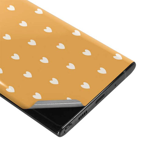 Yellow and White Hearts Galaxy Note 10 Plus Skin