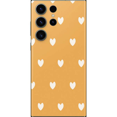 Yellow and White Hearts Galaxy Skins