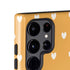 Yellow and White Hearts Galaxy S25 Ultra Impact Case