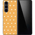 Yellow and White Hearts Galaxy Z Fold5 5G Skin