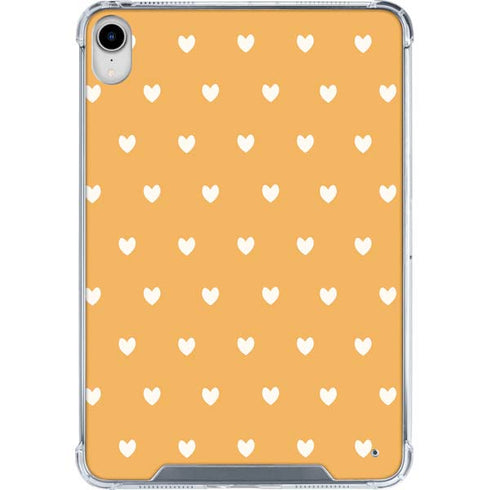 Yellow and White Hearts iPad 11th Gen (2025) Clear Case