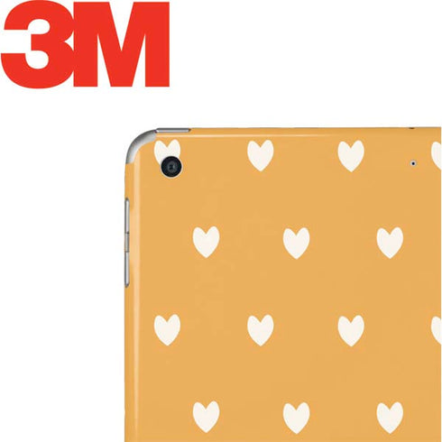 Yellow and White Hearts Apple iPad Skin