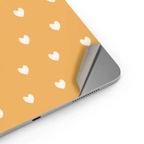 Yellow and White Hearts Apple iPad Air Skin