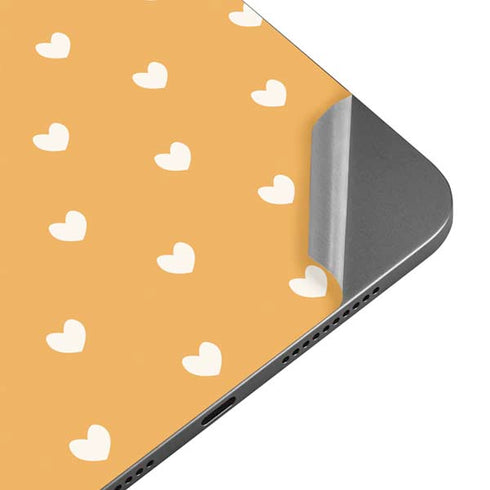 Yellow and White Hearts Apple iPad Mini Skin