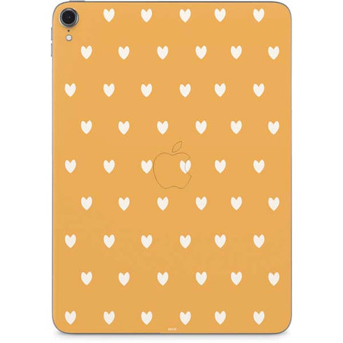 Yellow and White Hearts Apple iPad Pro Skin
