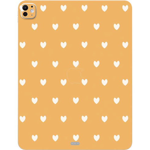 Yellow and White Hearts iPad Pro 13in M4 (2024) Skin