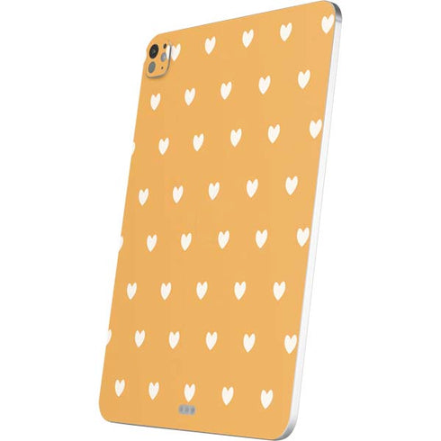 Yellow and White Hearts iPad Pro 13in M4 (2024) Skin