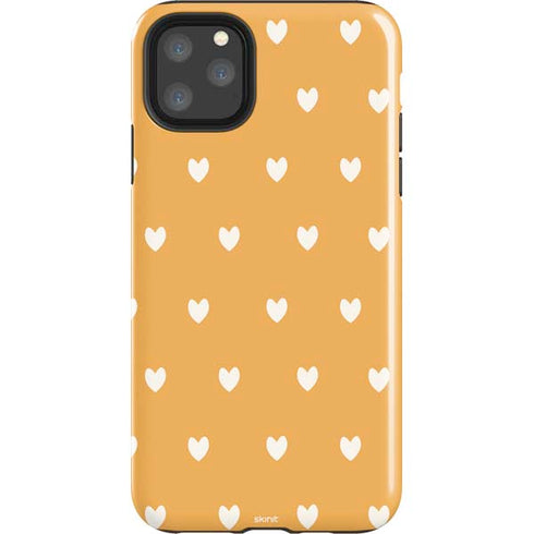 Yellow and White Hearts iPhone Cases