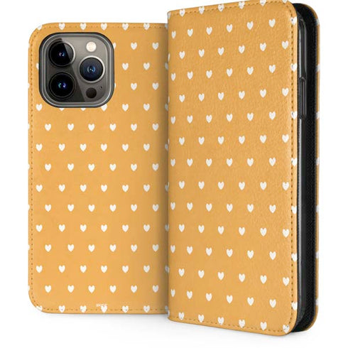 Yellow and White Hearts iPhone Cases
