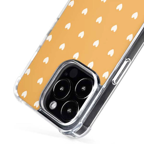 Yellow and White Hearts iPhone 16 Pro Max MagSafe Case
