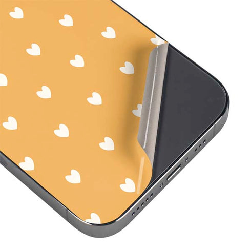 Yellow and White Hearts iPhone 16 Pro Max Skin