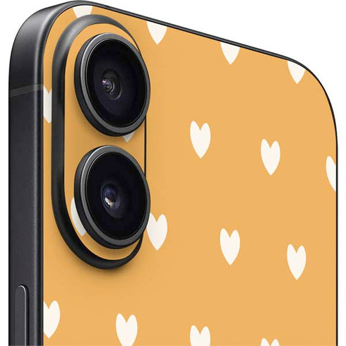 Yellow and White Hearts iPhone 16 Skin