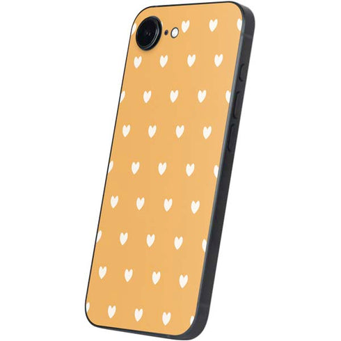 Yellow and White Hearts iPhone 16e Skin