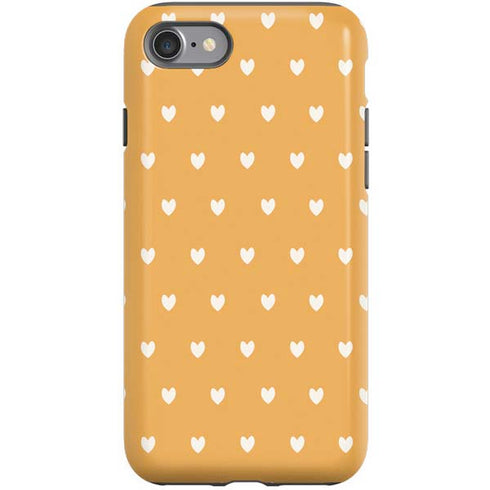 Yellow and White Hearts iPhone Cases