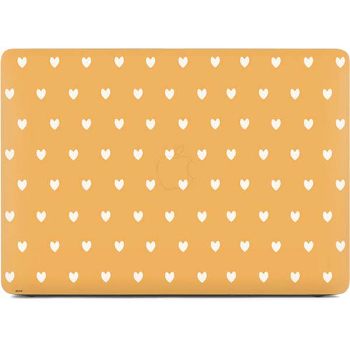 Yellow and White Hearts Apple MacBook Air Skin