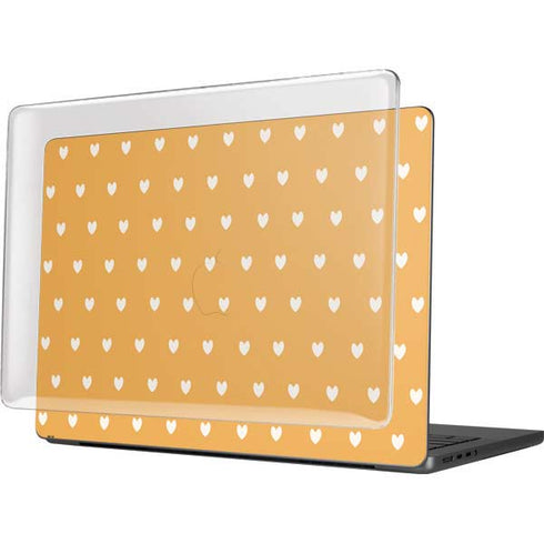 Yellow and White Hearts MacBook Pro 14in (2021-24) Case plus Skin