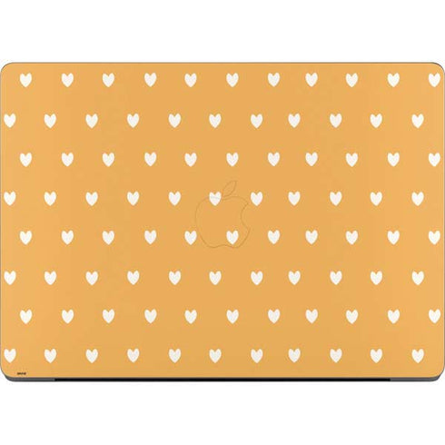 Yellow and White Hearts Apple MacBook Pro 14-inch Skin