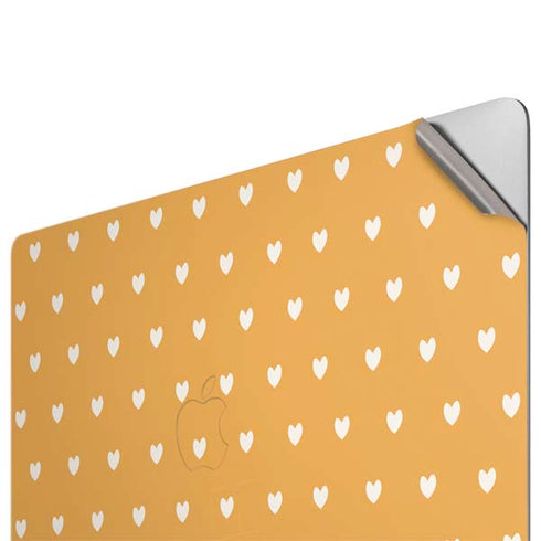 Yellow and White Hearts Apple MacBook Pro 16-inch Skin