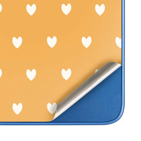 Yellow and White Hearts Moto G Play 4G (2024) Skin