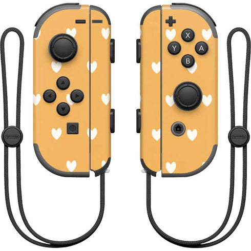 Yellow and White Hearts Nintendo Skins