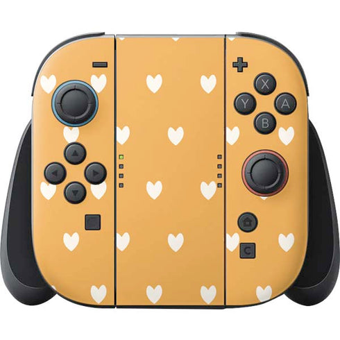 Yellow and White Hearts Nintendo Skins
