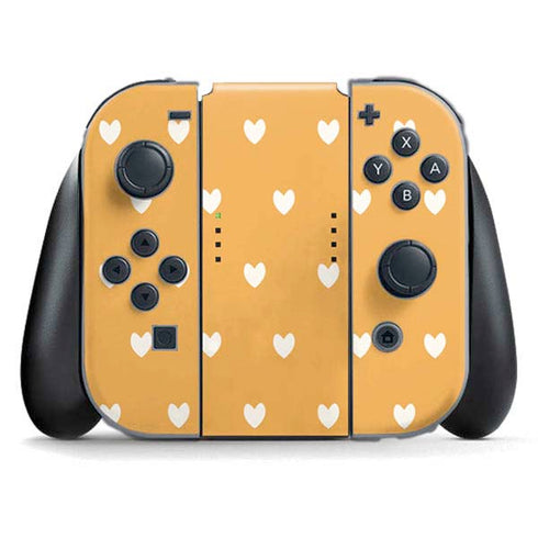 Yellow and White Hearts Nintendo Skins