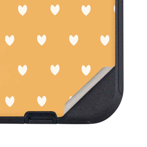 Yellow and White Hearts Otterbox Defender iPhone Skin