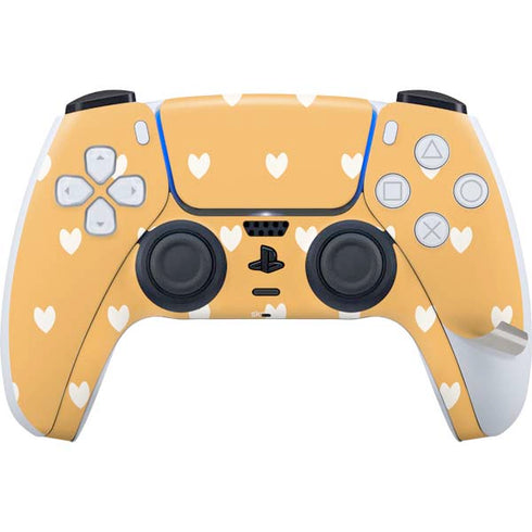 Yellow and White Hearts PS5 Pro Bundle Skin