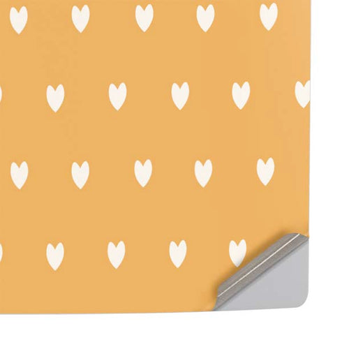 Yellow and White Hearts PS5 Pro Console Skin