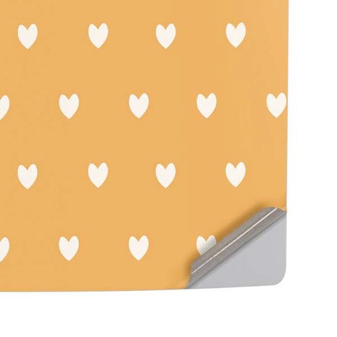 Yellow and White Hearts PS5 Pro Disk Console Skin