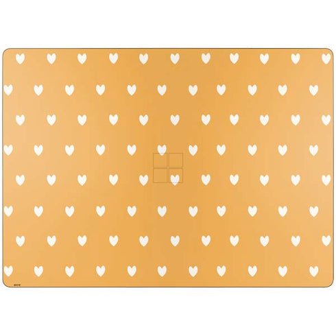 Yellow and White Hearts Surface Laptop 7 15in Skin