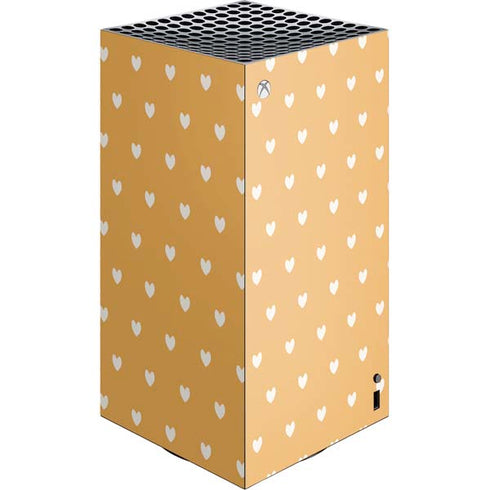 Yellow and White Hearts XBox Series X Digital Edition Console Skin