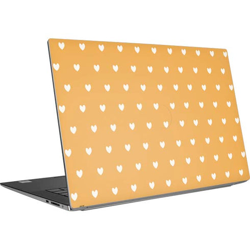 Yellow and White Hearts Dell XPS Skin