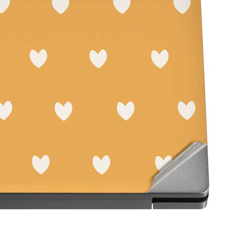 Yellow and White Hearts Dell XPS Skin