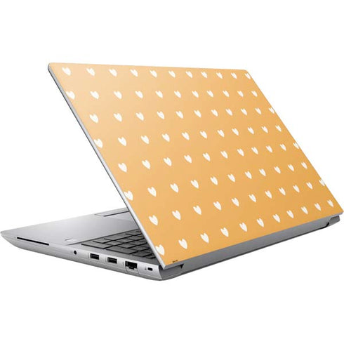 Yellow and White Hearts HP ZBook Fury 16 G10 Skin