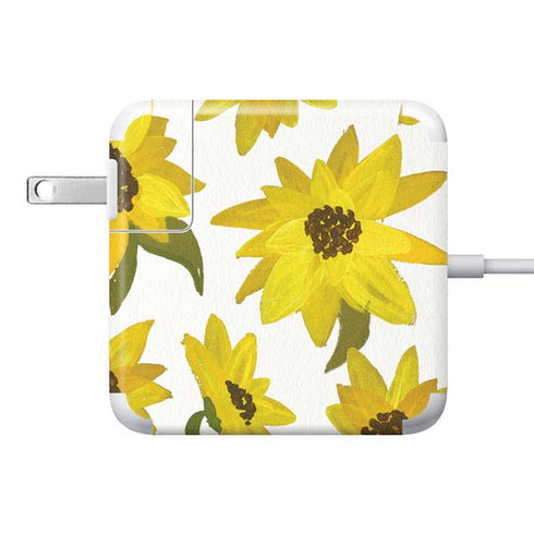 Sunflower Acrylic by Cat Coq 85W Power Adapter (15 and 17 inch MacBook Pro Charger) Skin